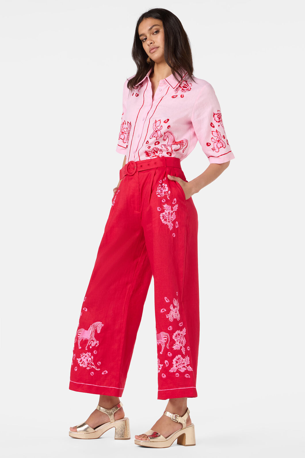 Gorman - Ainslee Anglaise Pant - red