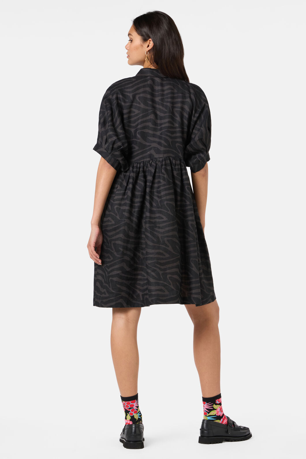 Gorman - Racing Stripes Balloon Dress - print