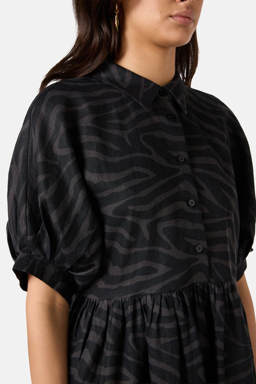 Gorman - Racing Stripes Balloon Dress - print