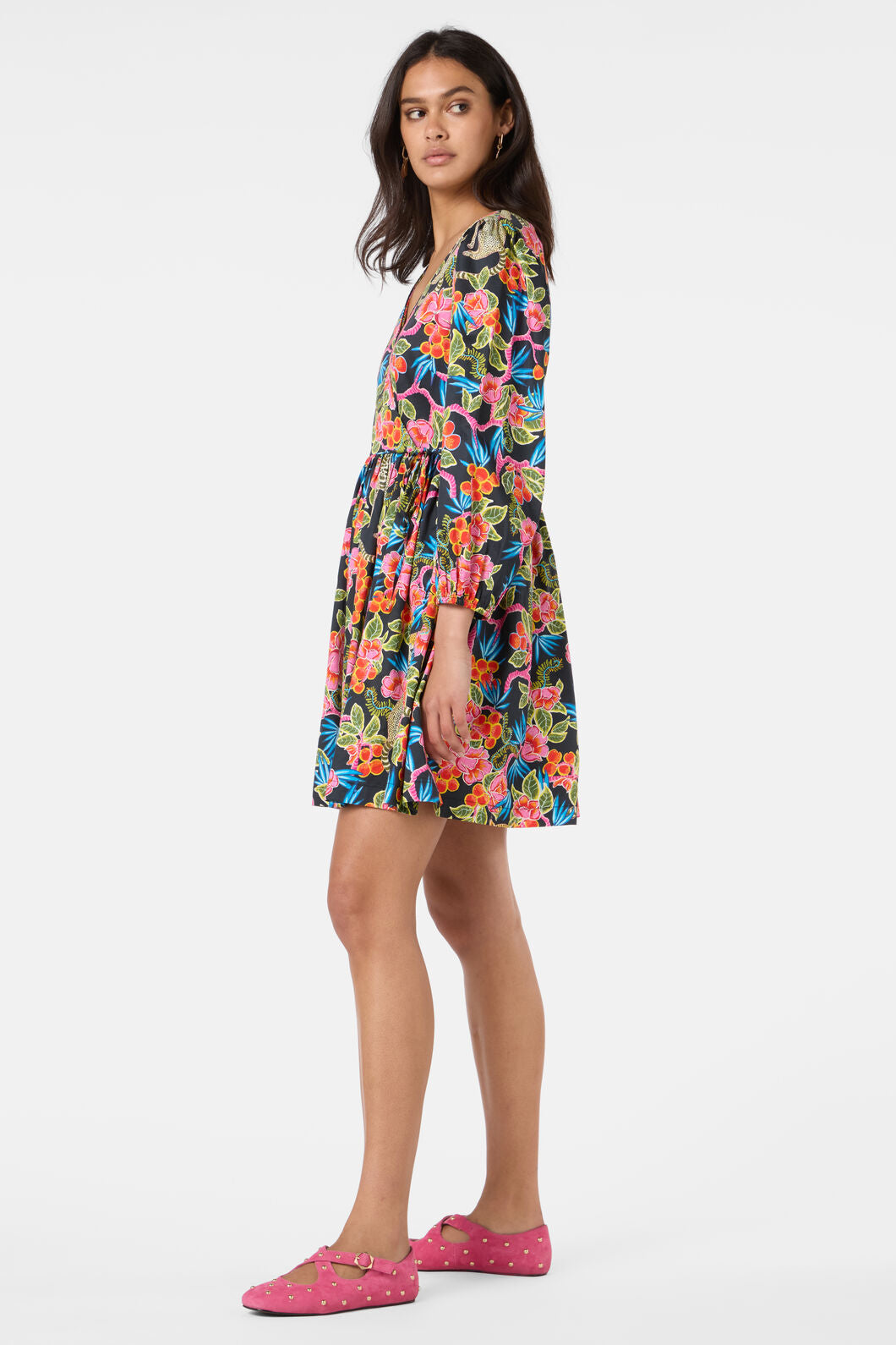 Gorman - Plum Harvest Smock Dress - print