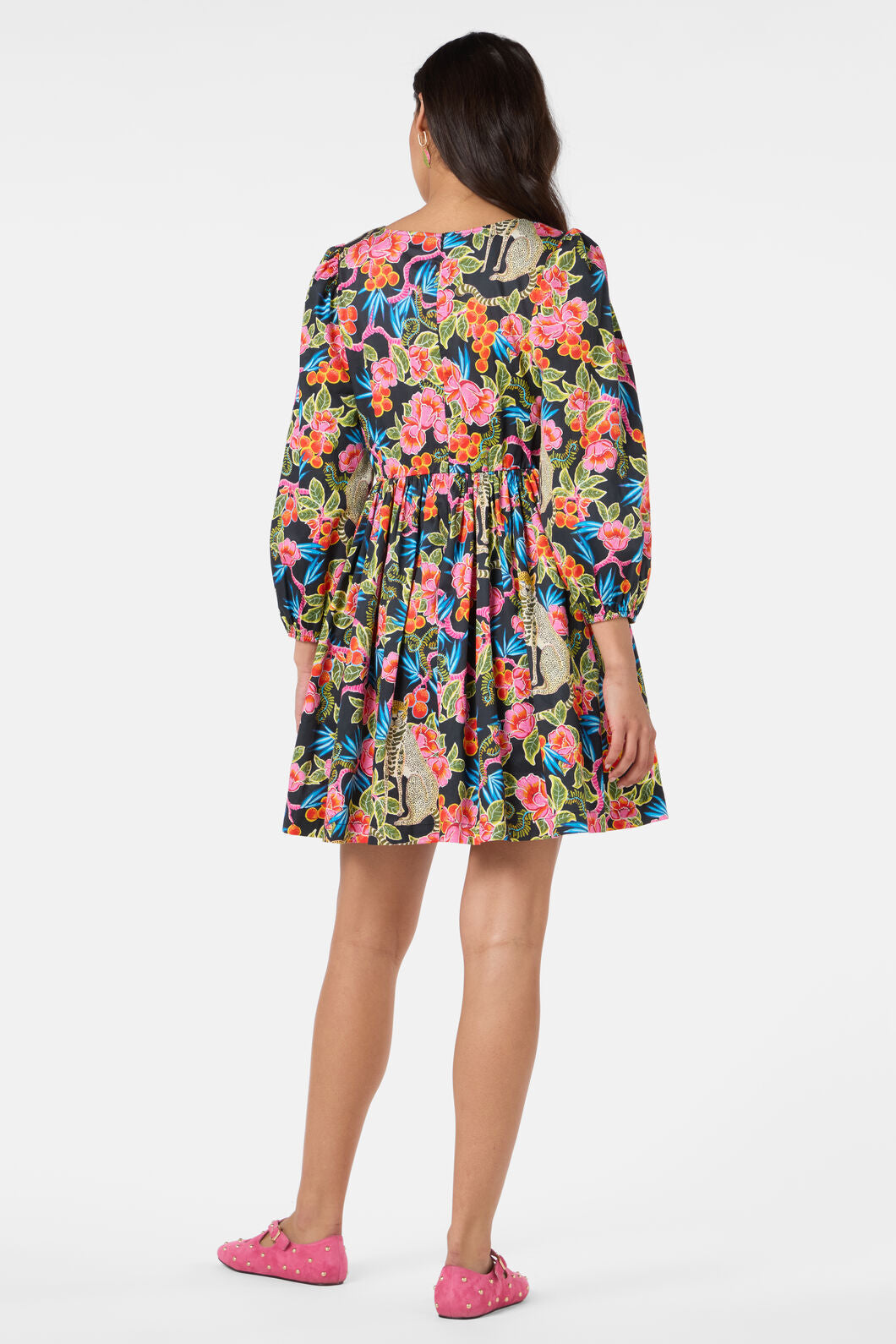 Gorman - Plum Harvest Smock Dress - print