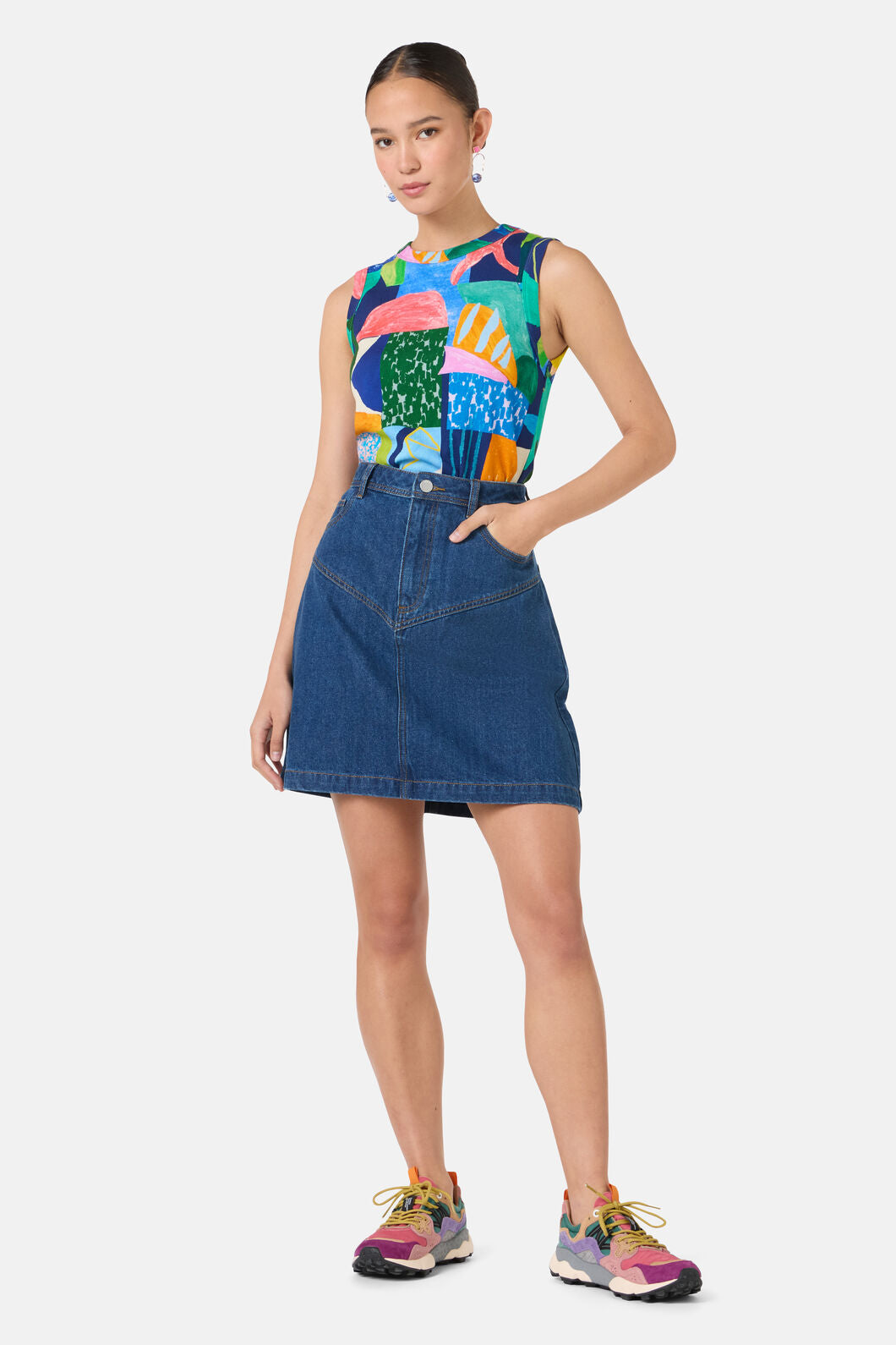 Gorman - Billie Denim Mini Skirt - mid-blue