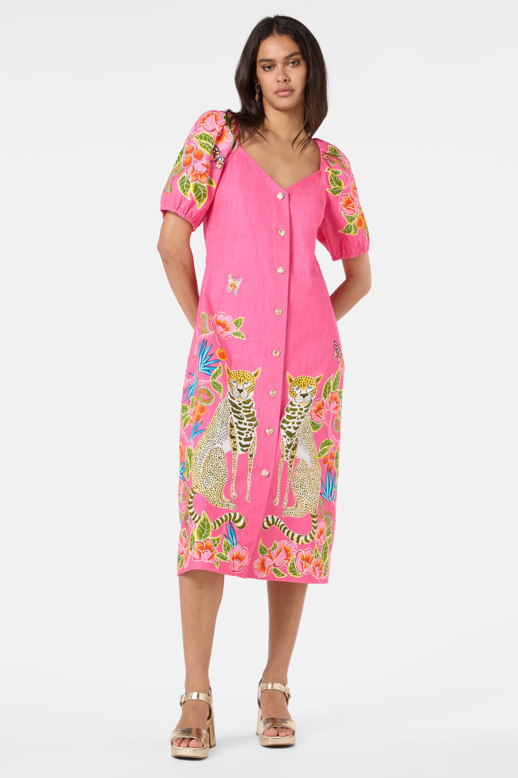 Gorman - Plum Harvest Party Dress - print