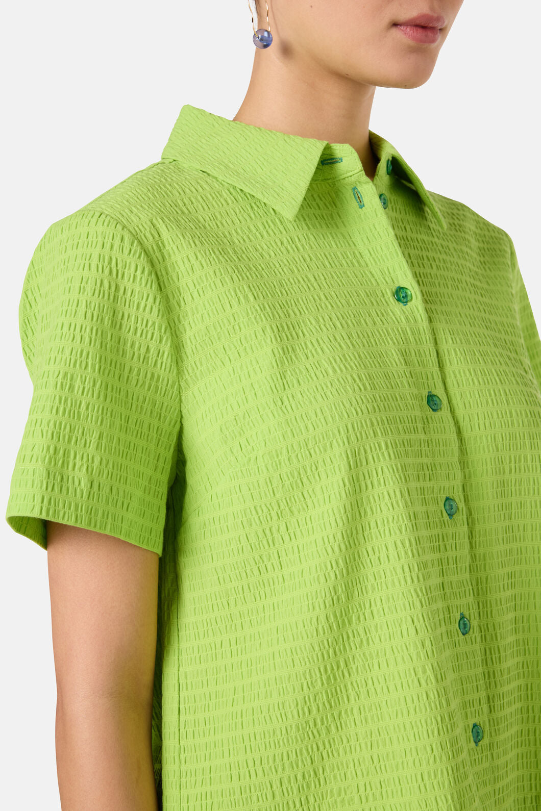 Gorman - Jungle Seersucker Shirt - green