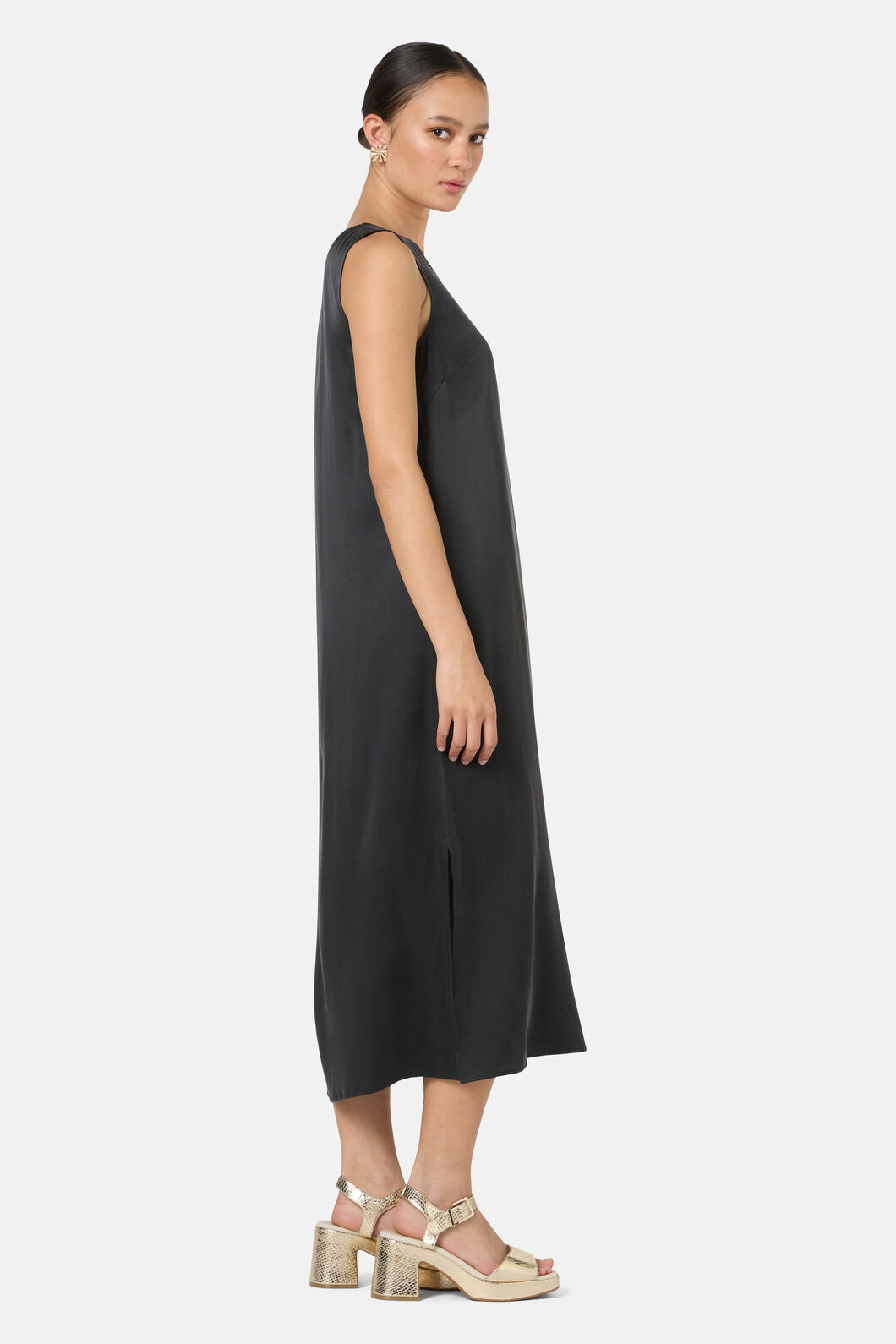 Gorman - Kirby Sandwashed Silk Dress - black