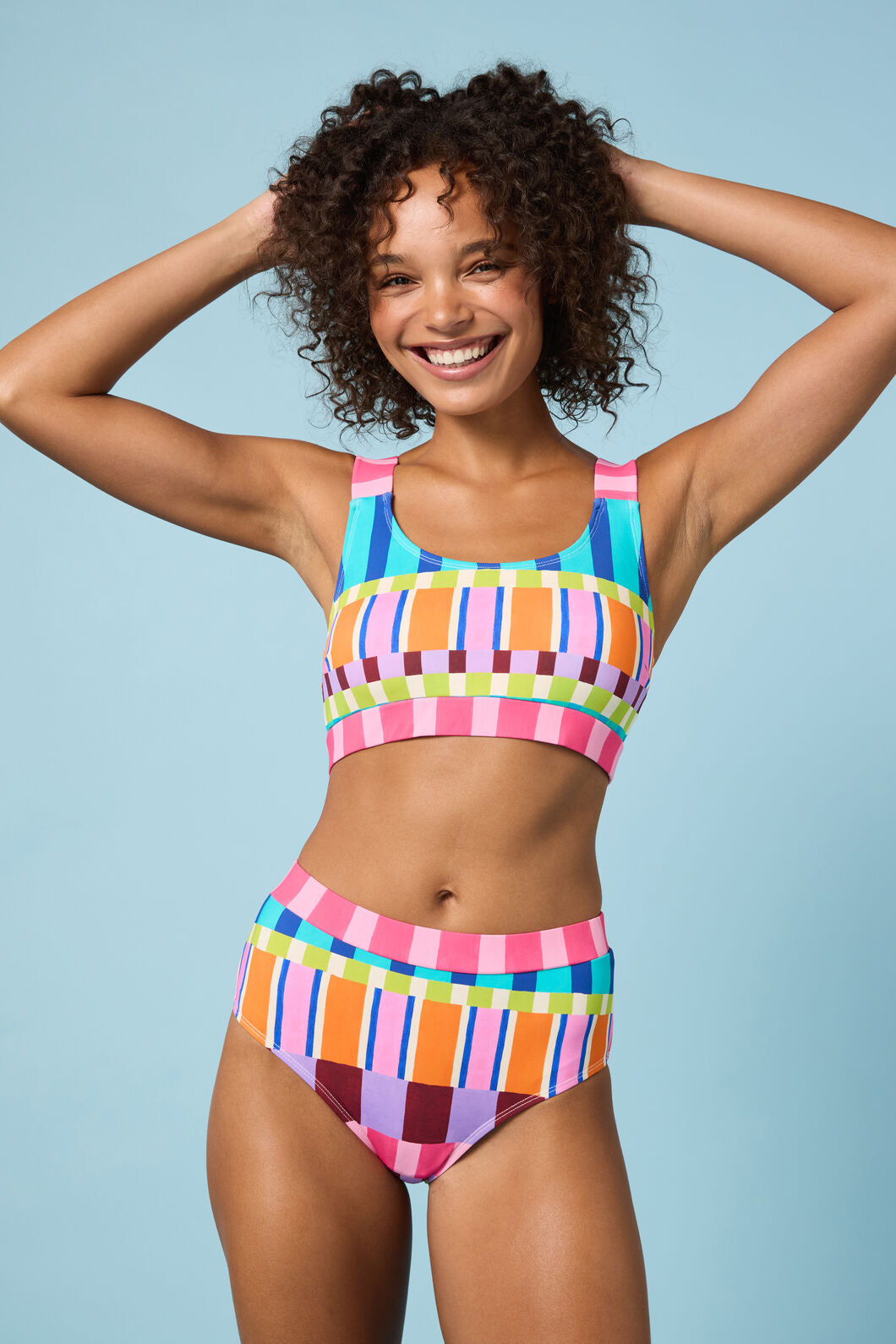 Gorman - Holiday Stripe Bikini Top - print