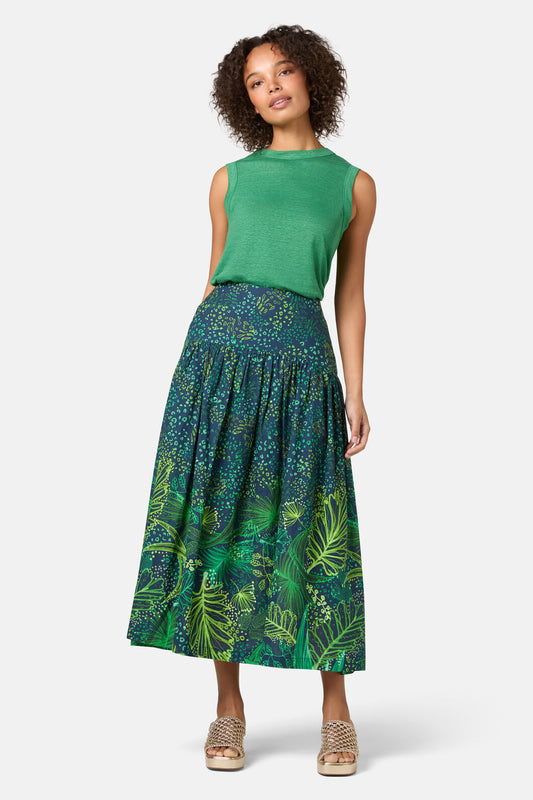 Gorman - Tree Fern Print Midi Skirt - print