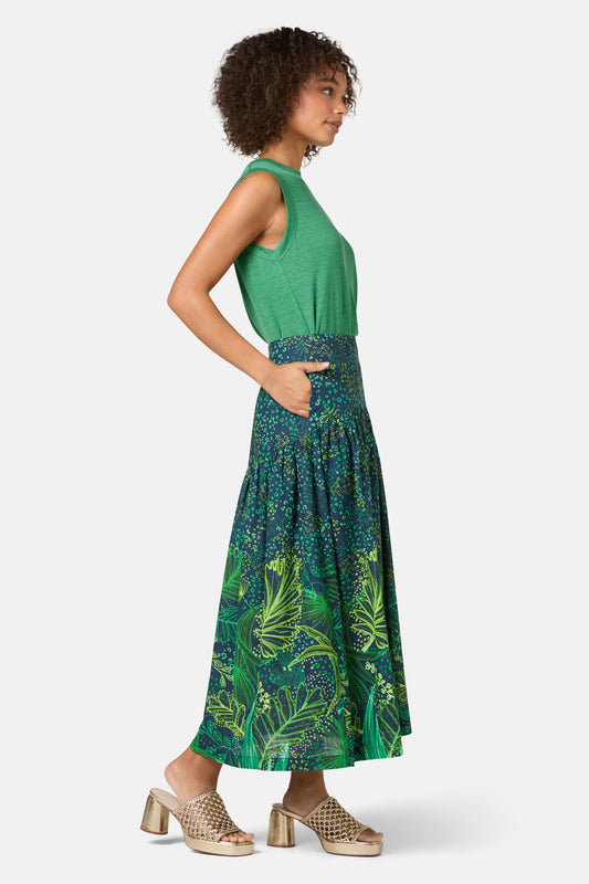 Gorman - Tree Fern Print Midi Skirt - print