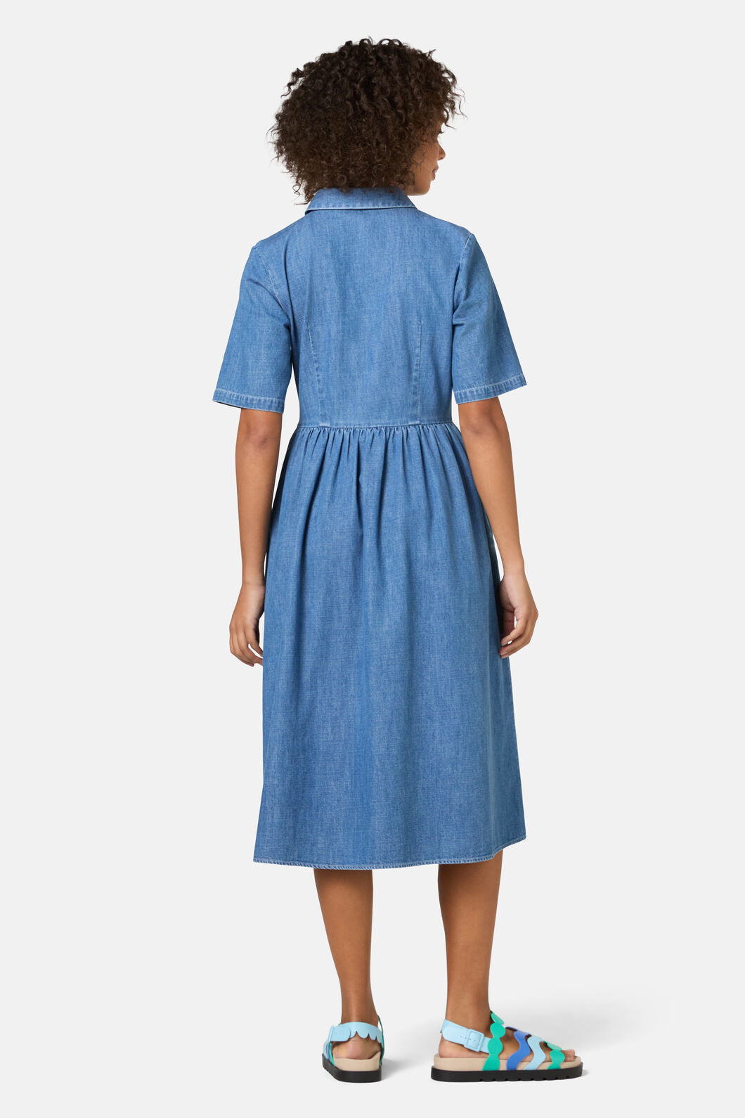 Gorman - Chantelle Chambray Dress - mid-blue