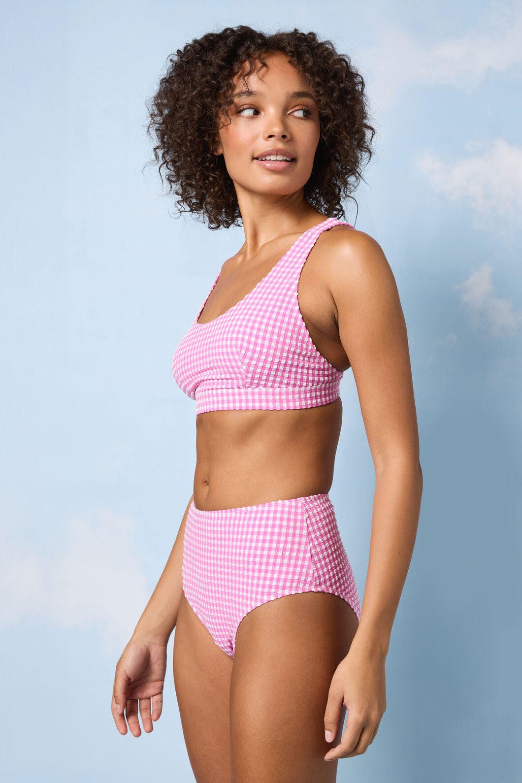 Gorman - Gingham Bikini Top - pink