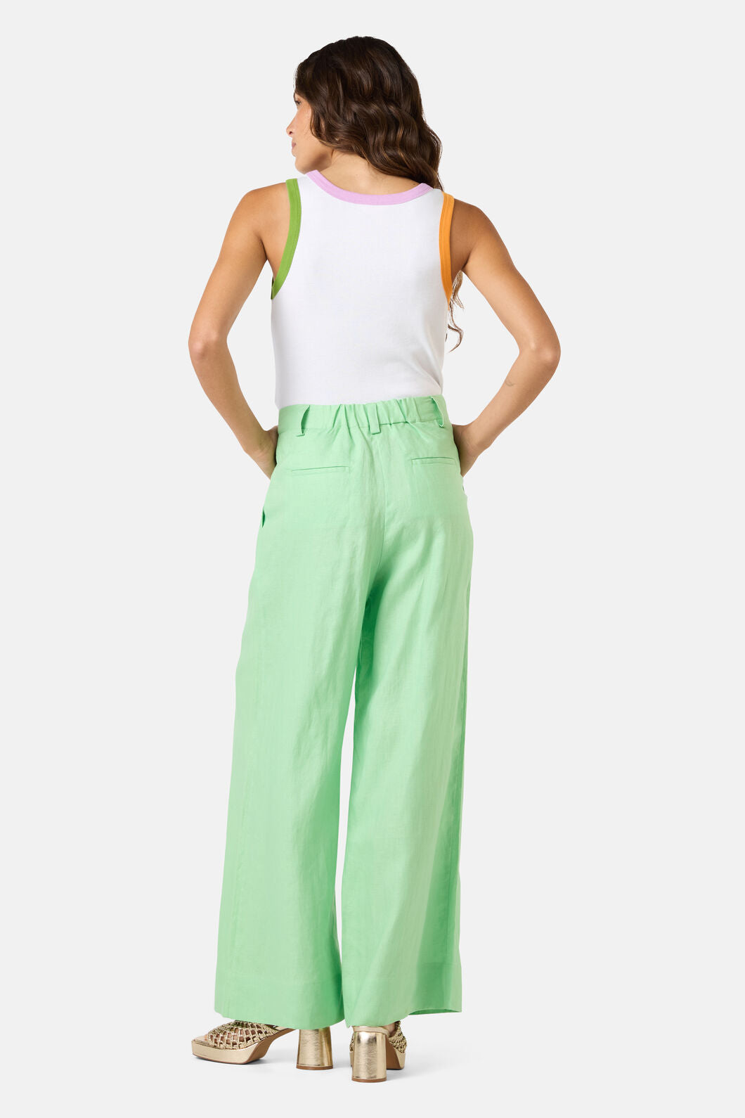 Gorman - Olivia Tailored Linen Pant - apple