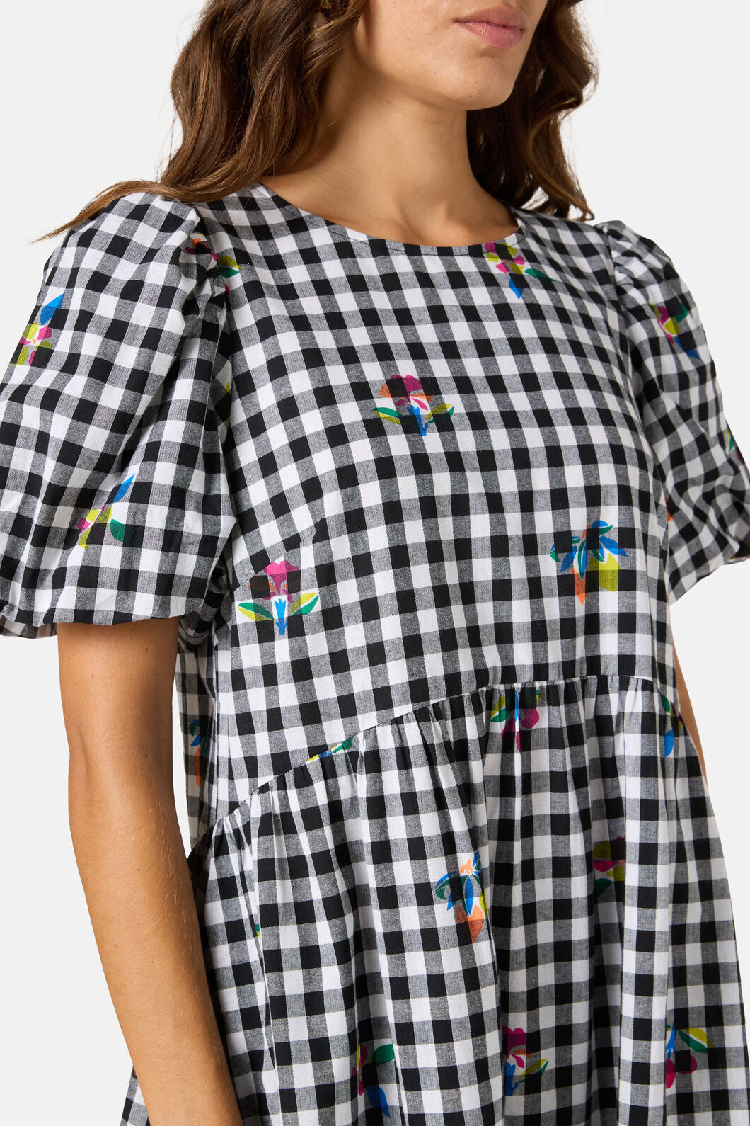Gorman - Fleur Check Smock Dress - print