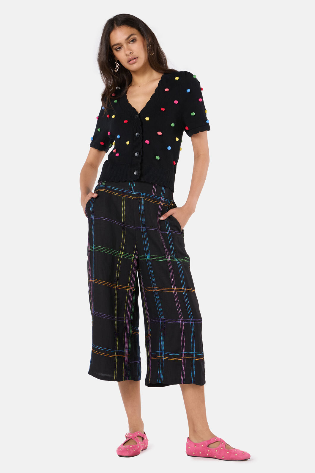 Gorman - Spotty Summer Cardigan - black