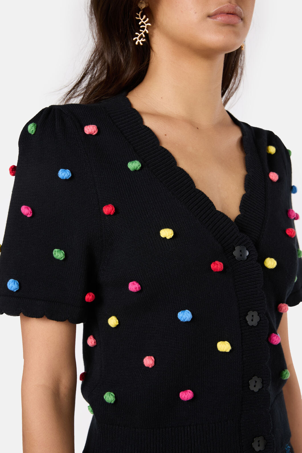 Gorman - Spotty Summer Cardigan - black