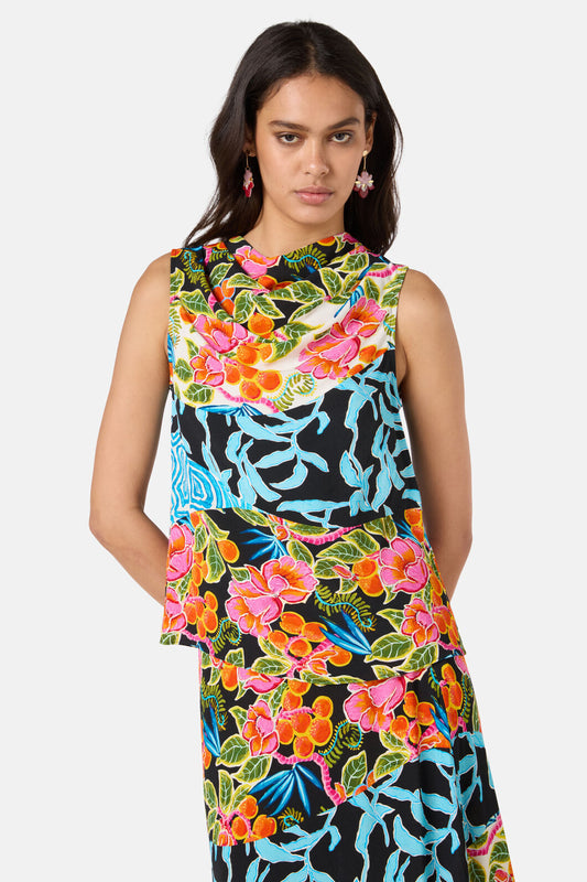 Gorman - Plum Harvest Patchwork Top - print