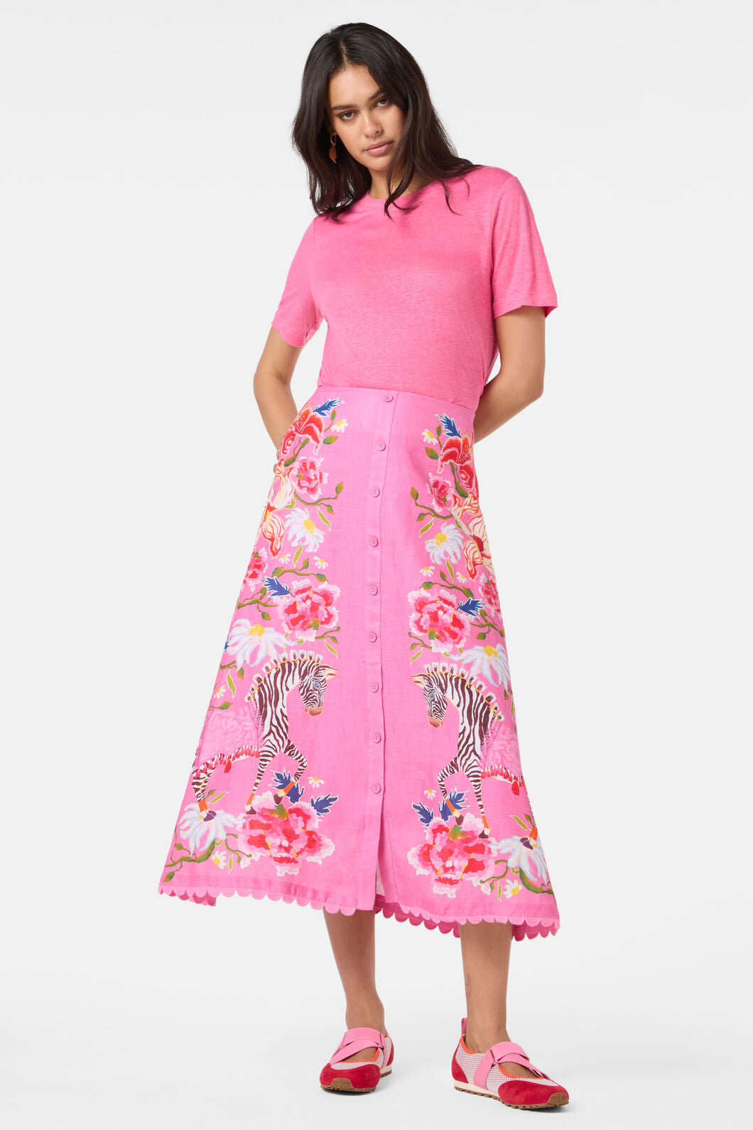 Gorman - Zebra Crossing Midi Skirt - print