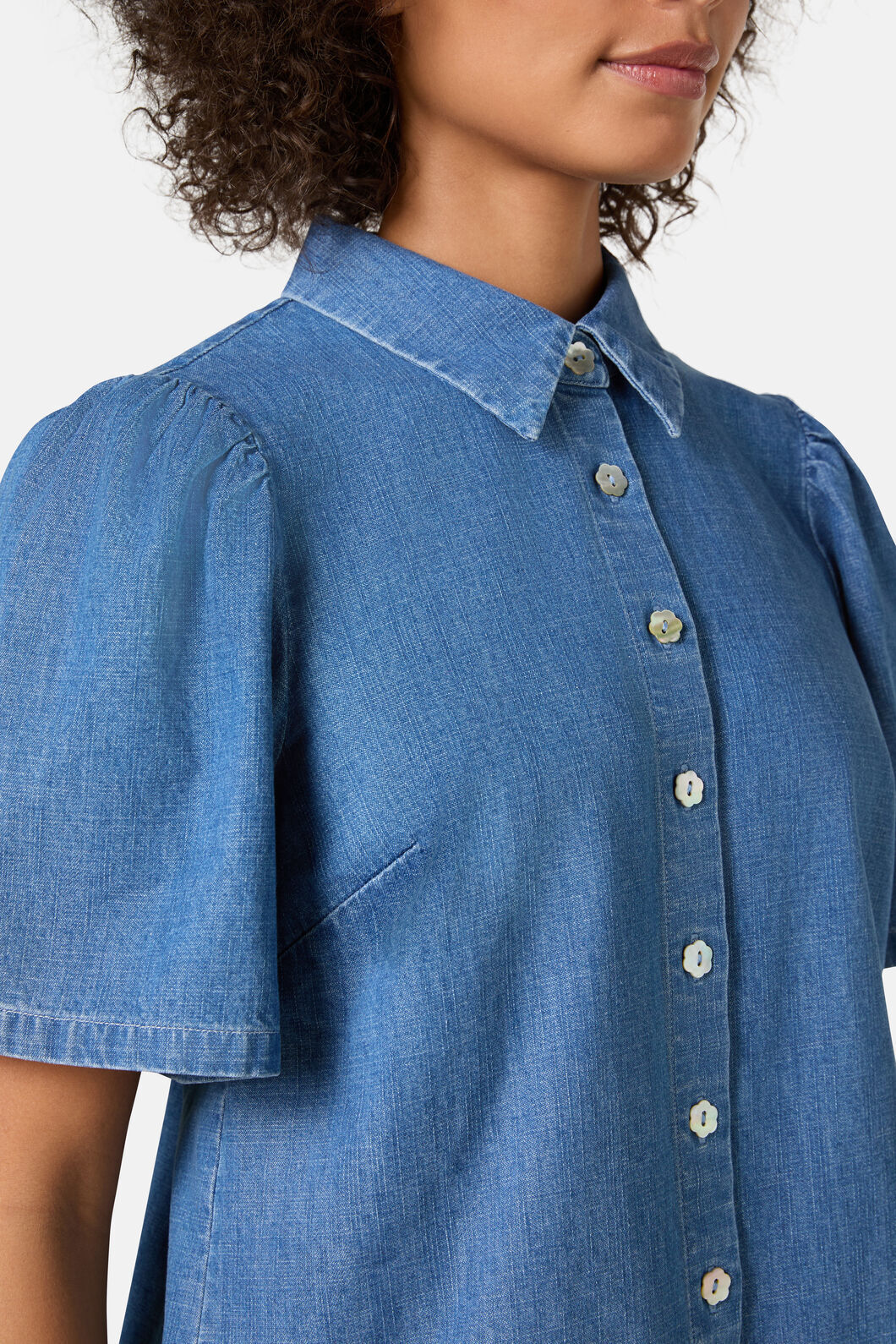 Gorman - Chantelle Chambray Shirt - mid-blue