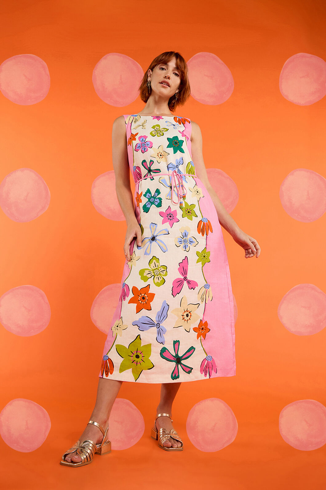 strapless open back dress Daisy Chain Print Long Dress – Gorman