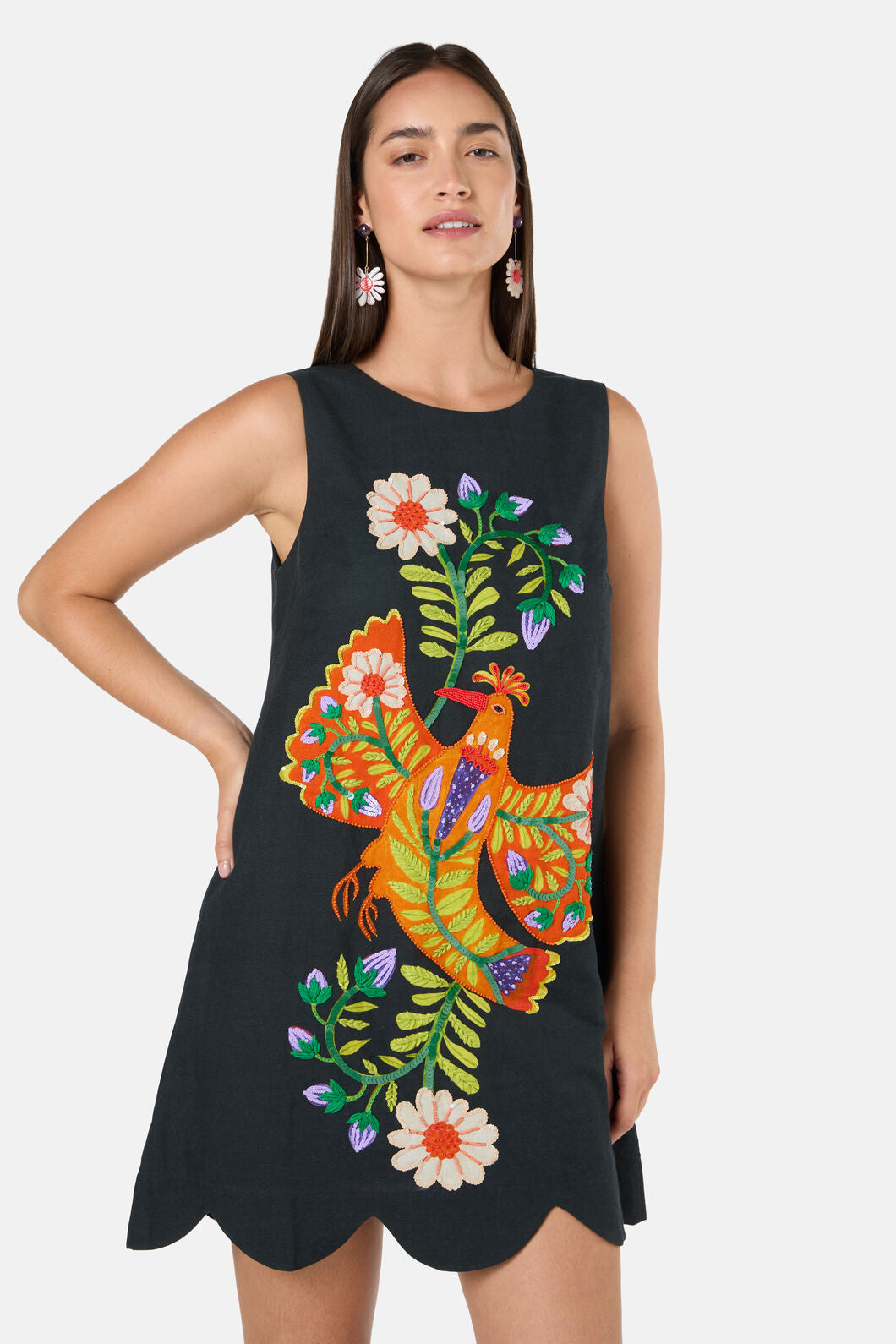 Blooming Bird Embroidered Shift Dress Gorman Blooming Bird Embroidered Shift Dress Gorman