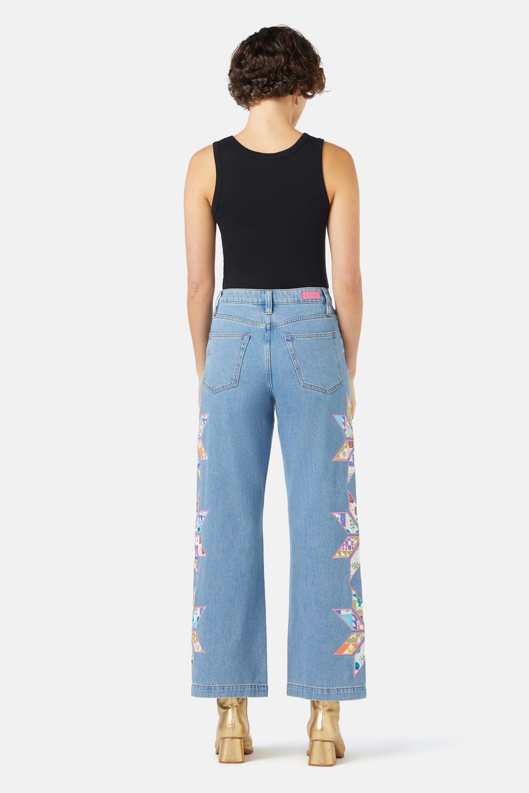 Gorman - Stained Glass Patchwork Jean - light-blue
