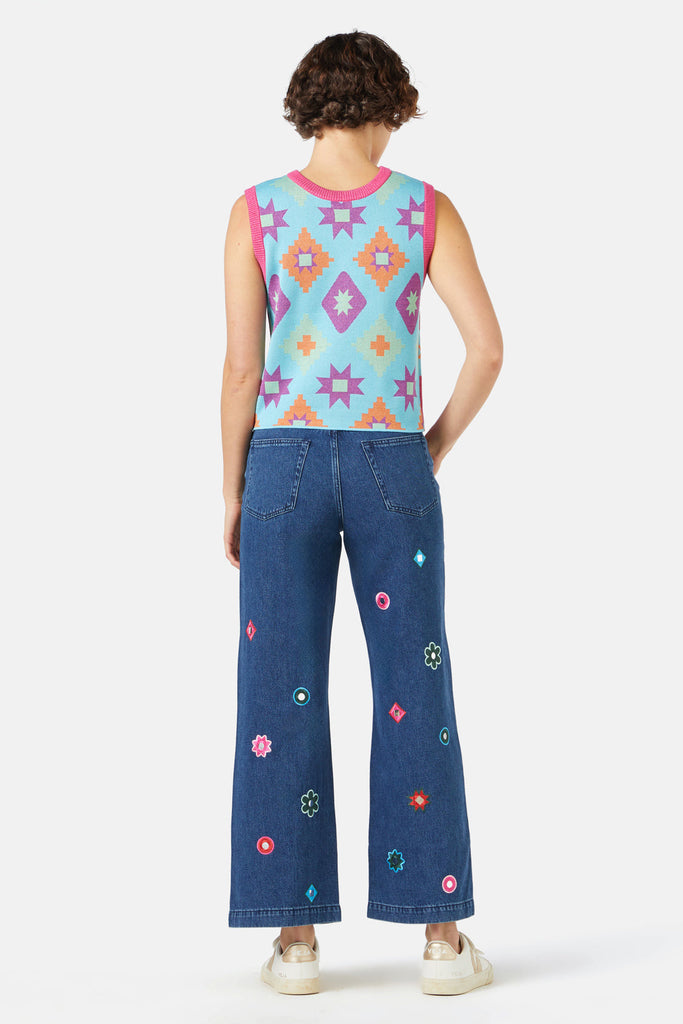 Mirror Effect Denim Pant main image 0