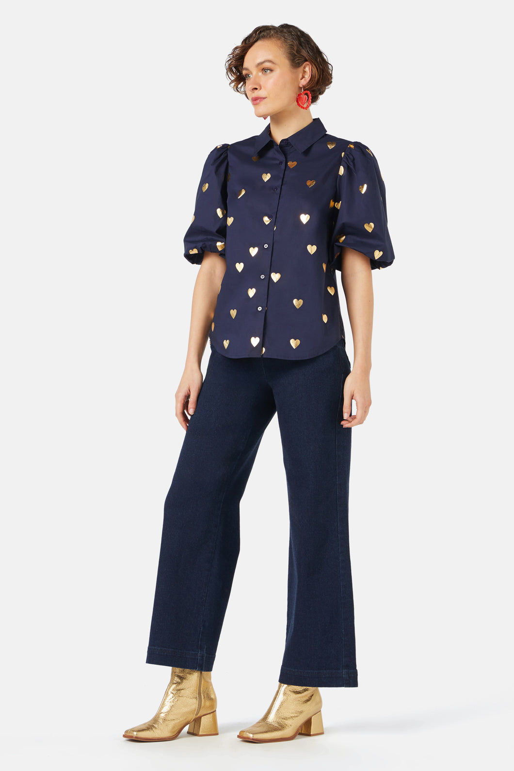 Gorman - Gold Romance Shirt - navy