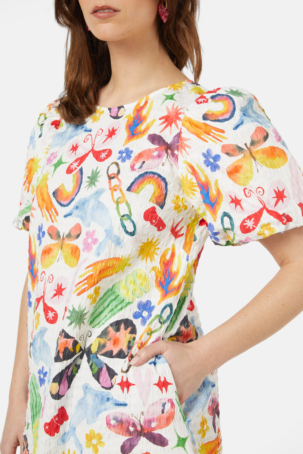 Gorman - Sticker Collection Smock Dress - print