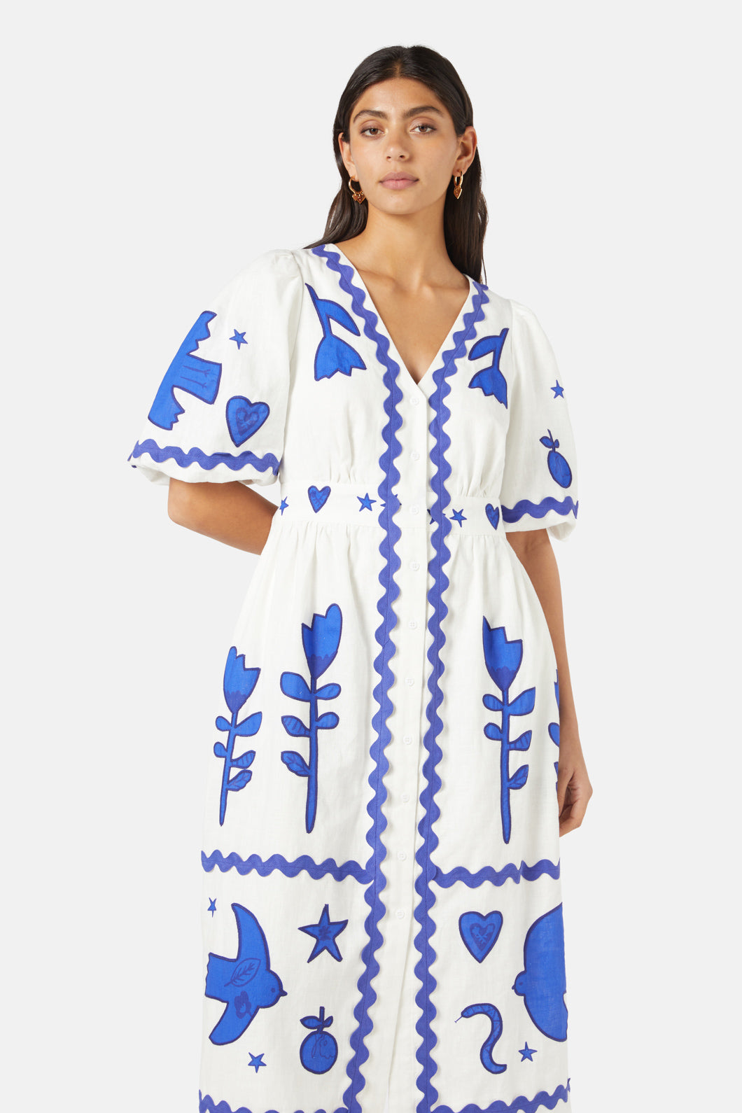 Gorman - Lovebirds Embroidered Dress - white