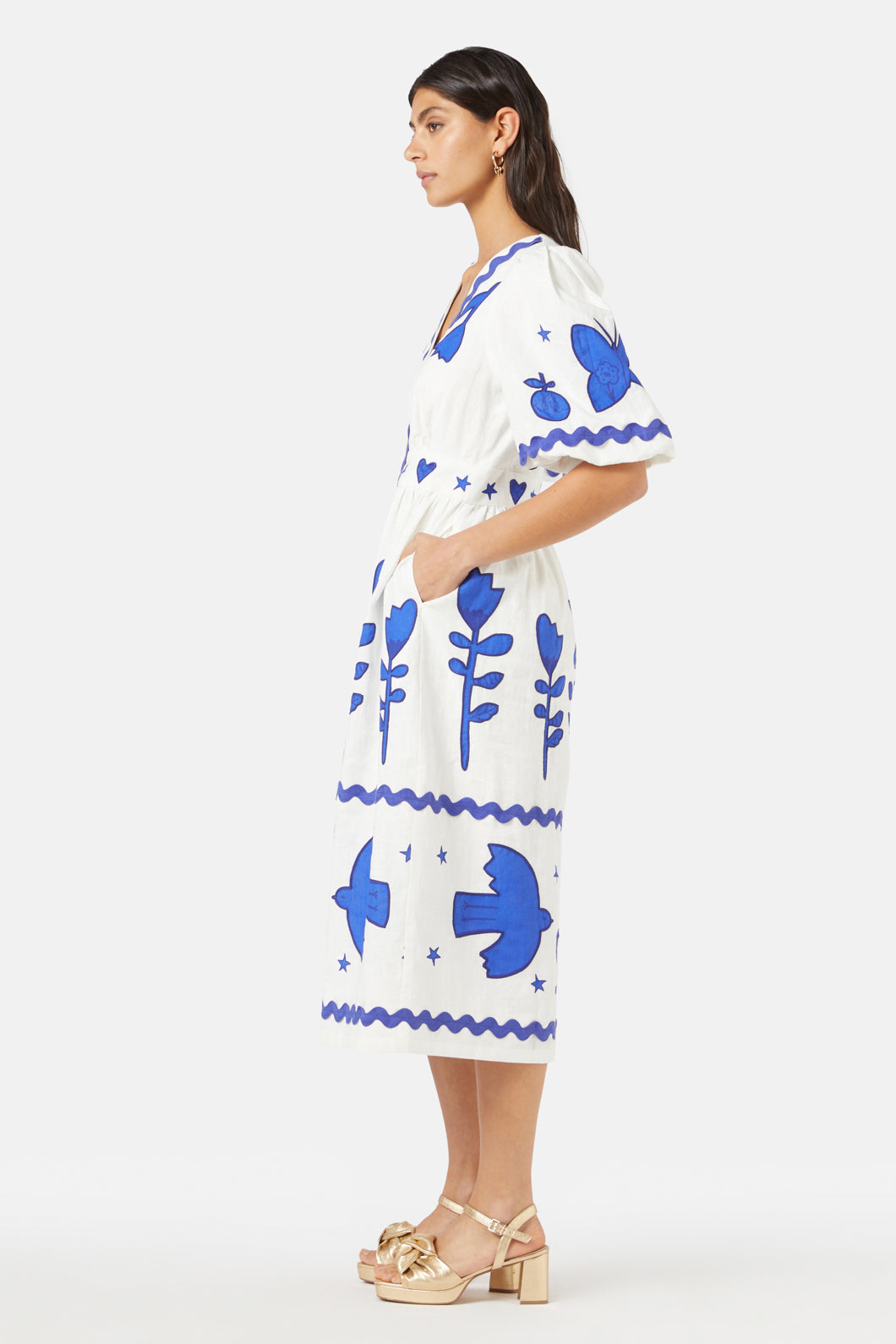 Gorman - Lovebirds Embroidered Dress - white