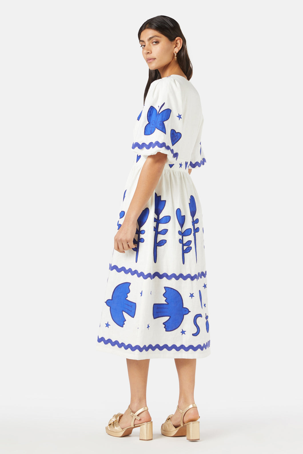 Gorman - Lovebirds Embroidered Dress - white