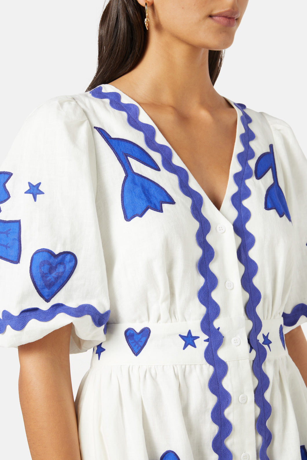 Gorman - Lovebirds Embroidered Dress - white