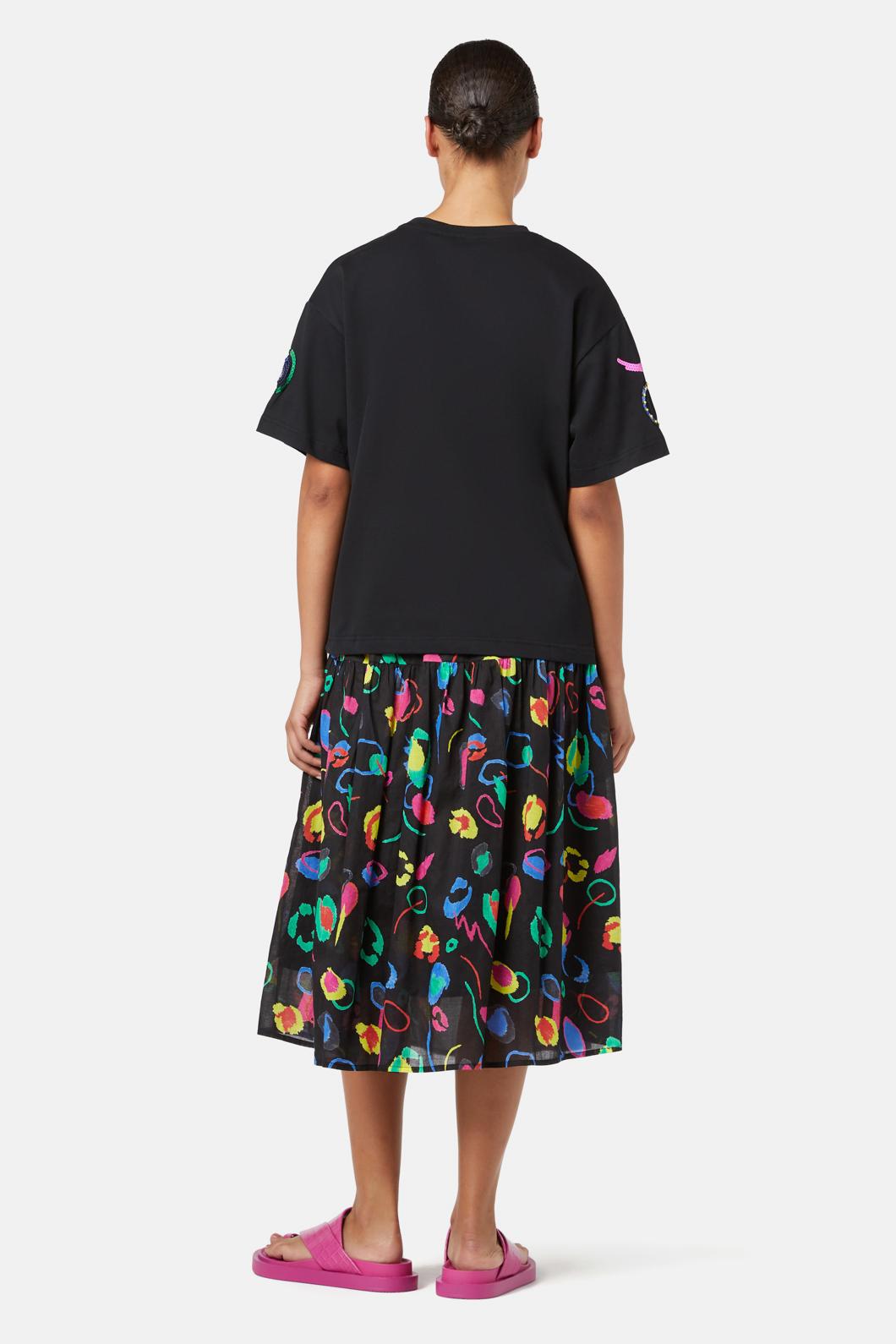Gorman - Neon Scribble Sequin Tee - black