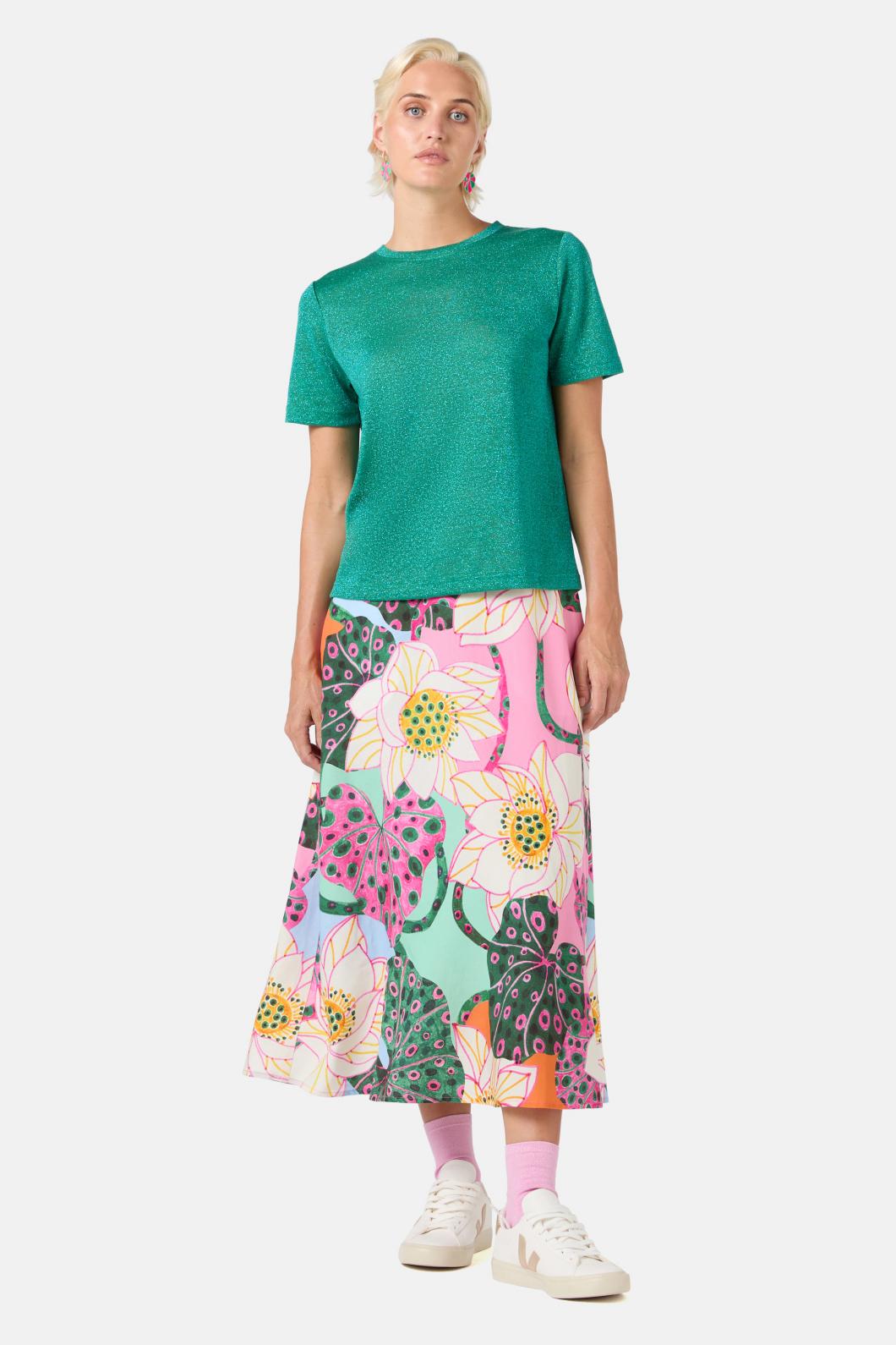 Gorman - Lurex Hemp Tee - green