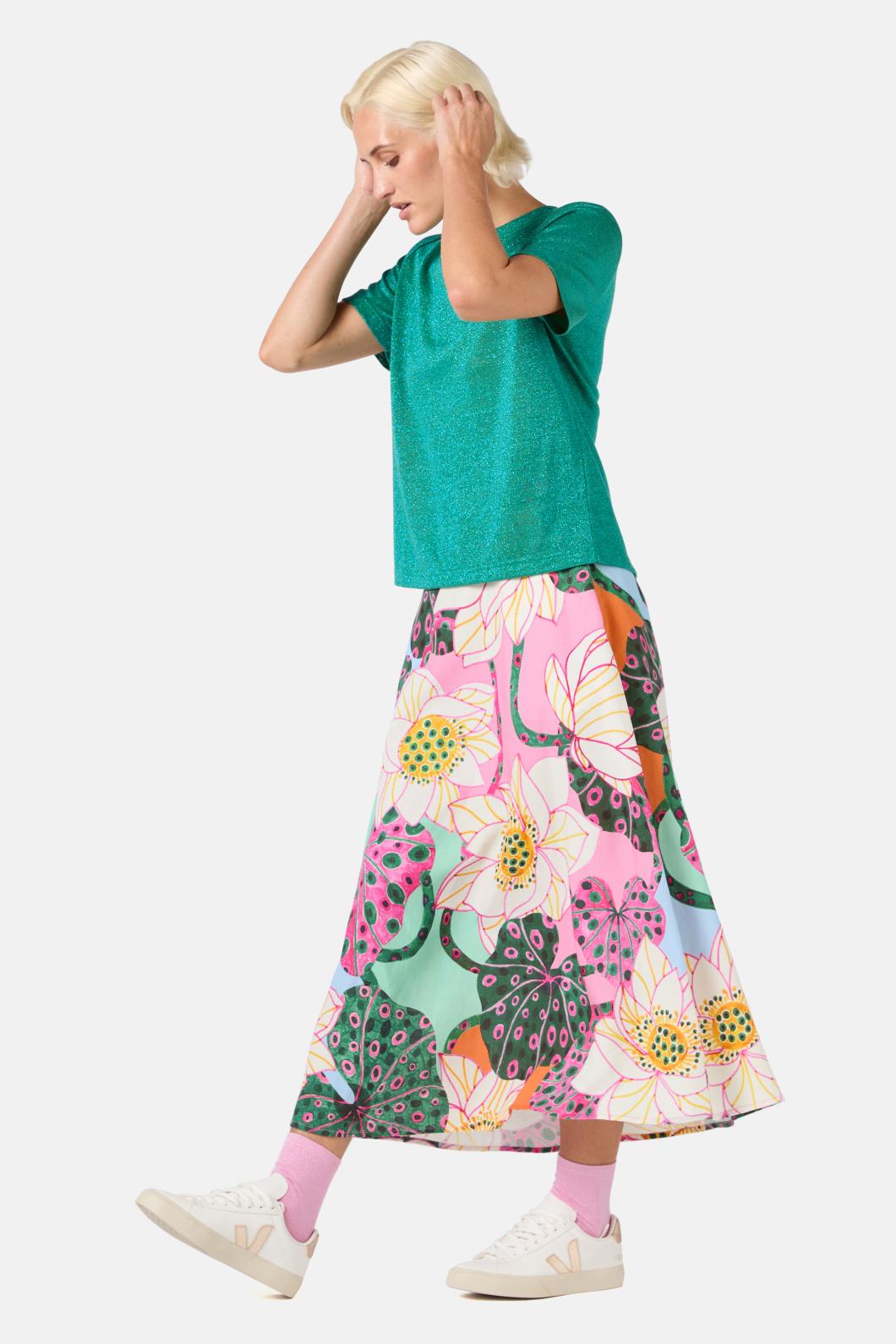 Gorman - Lurex Hemp Tee - green