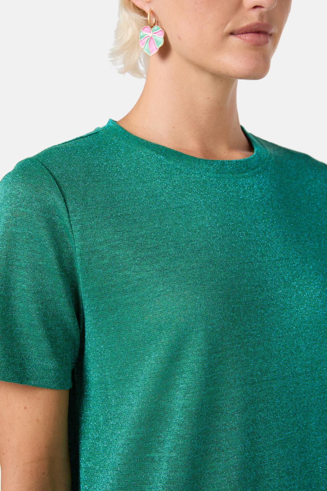 Gorman - Lurex Hemp Tee - green