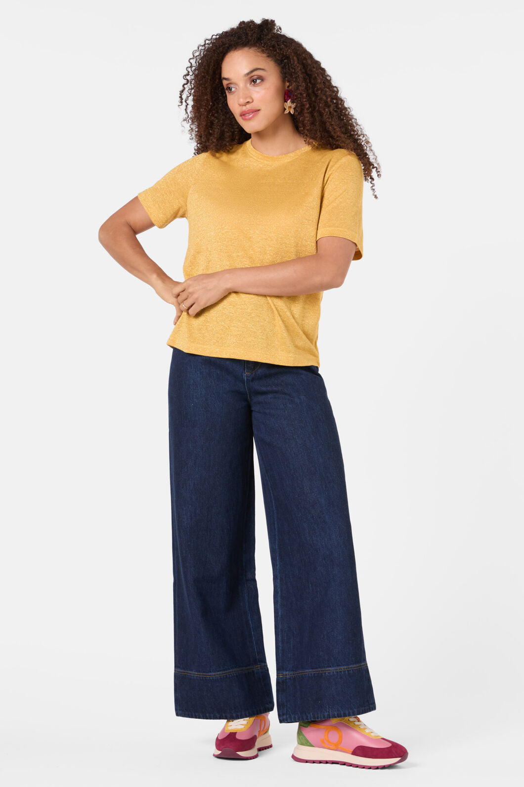 Gorman - Lurex Hemp Tee - gold