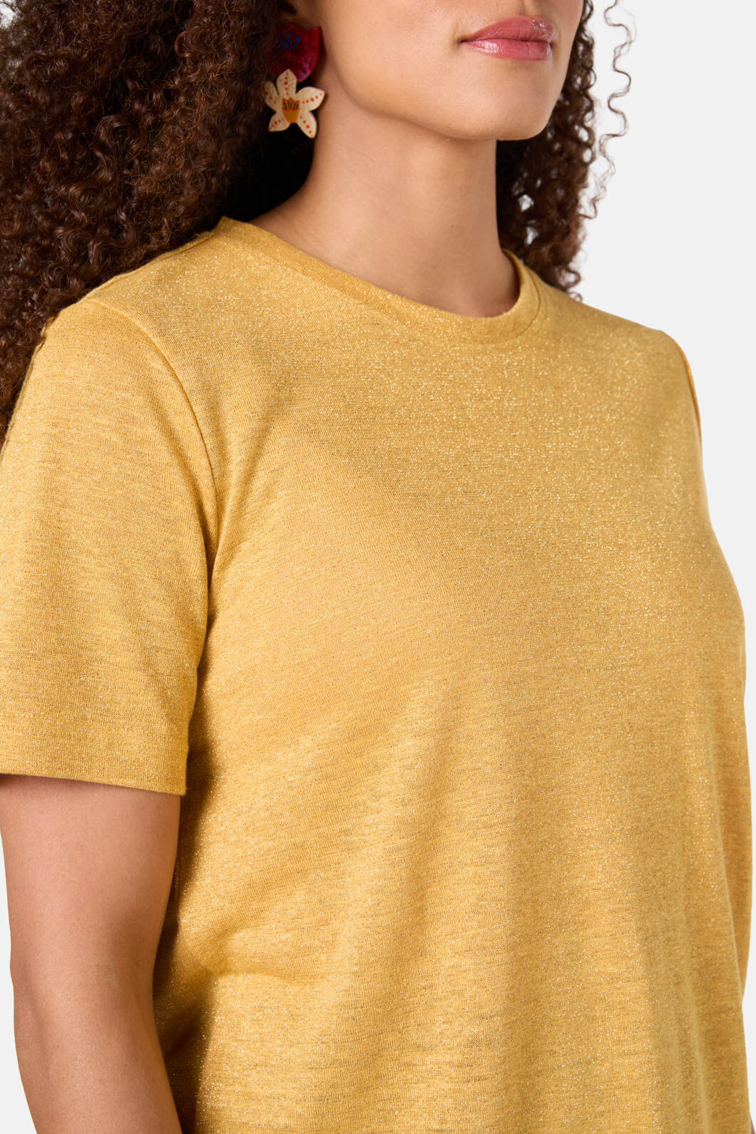 Gorman - Lurex Hemp Tee - gold