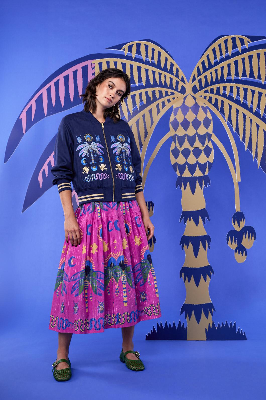 Gorman - Stamp Collecting Skirt - print