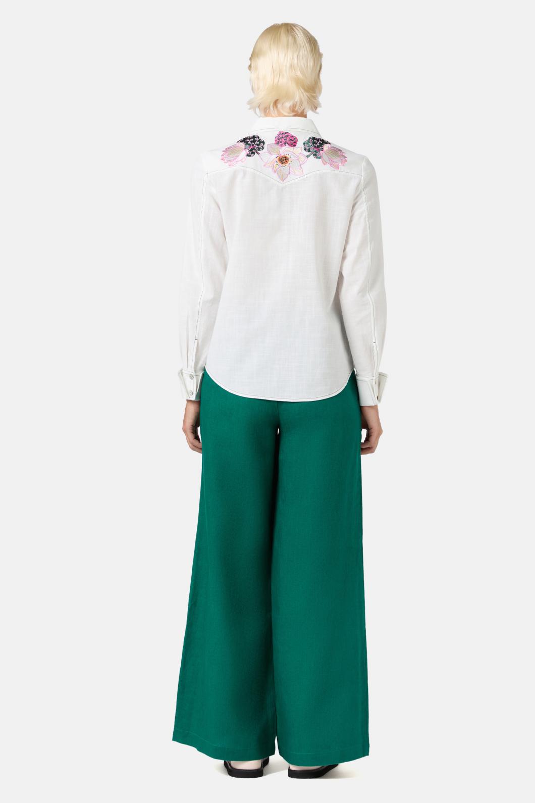 Gorman - Lotus Leopard Embroidery Shirt - white