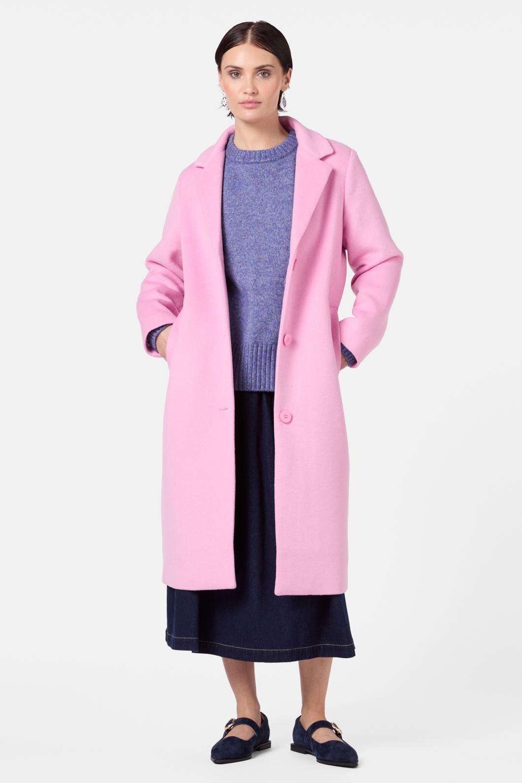 Gorman - Long Lapel Coat - blush