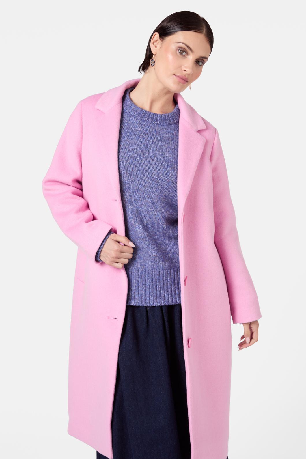 Gorman - Long Lapel Coat - blush