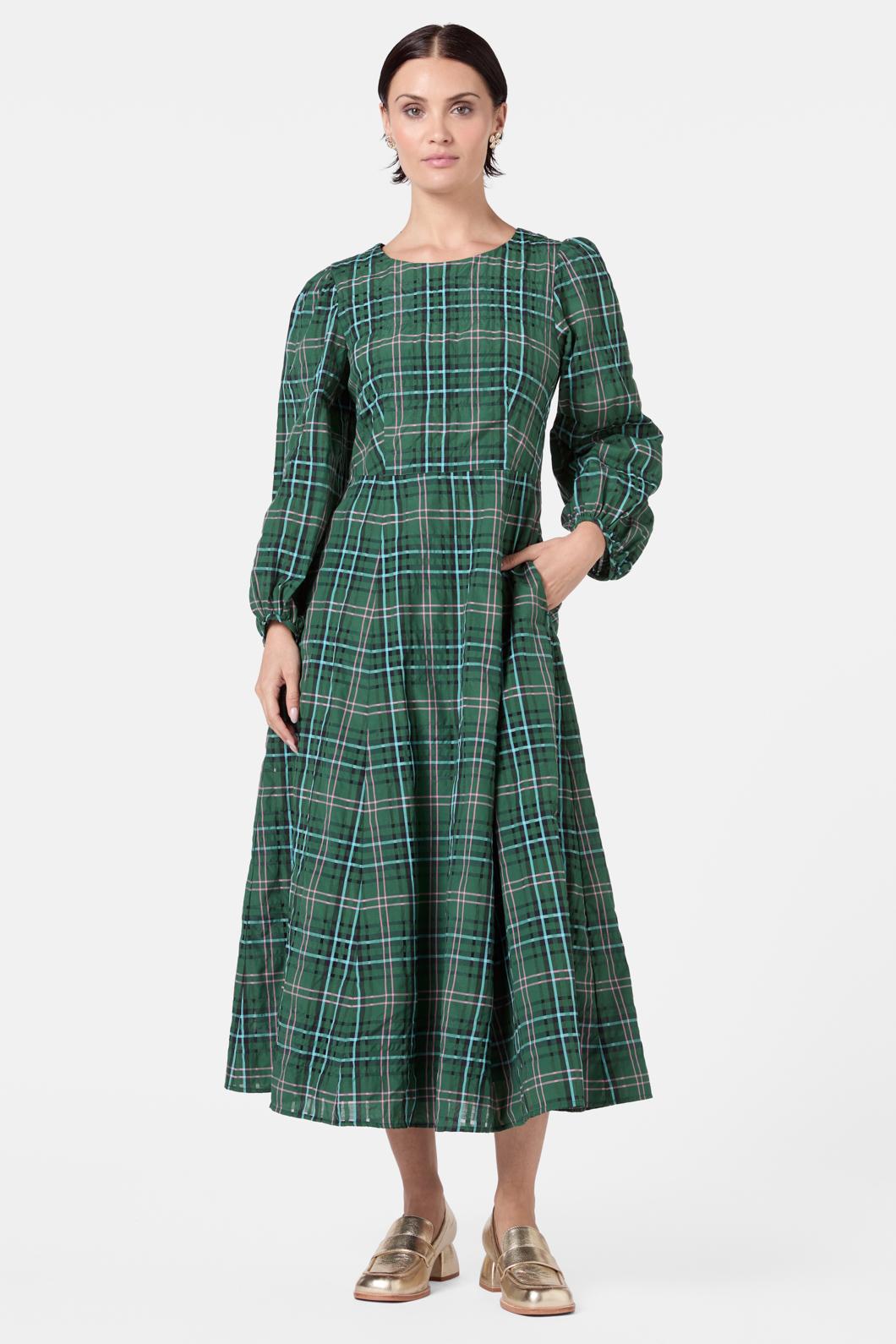 gorman green dress Ready Check Tiered Dress Gorman