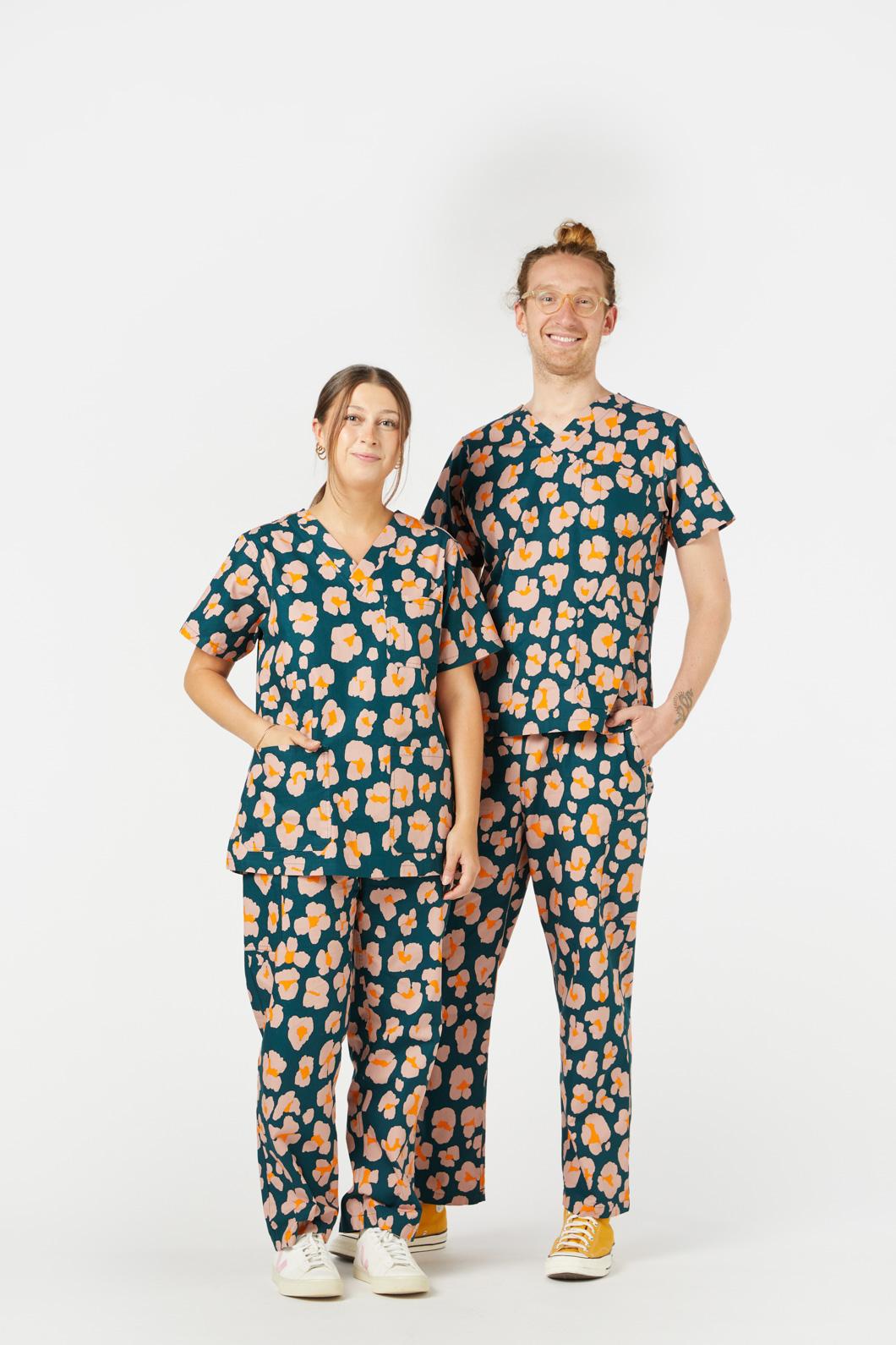 Gorman - Leopards Scrub Set - green