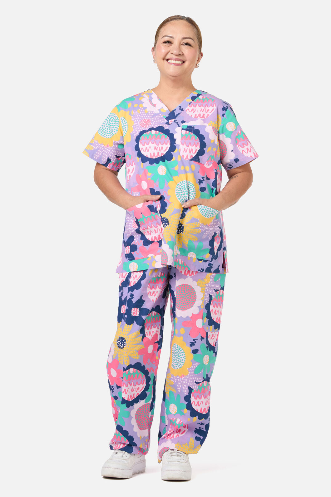 Gorman - Daisy Sketch Scrub Set - multi