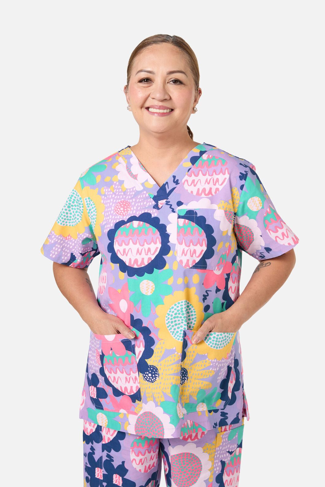 Gorman - Daisy Sketch Scrub Set - multi