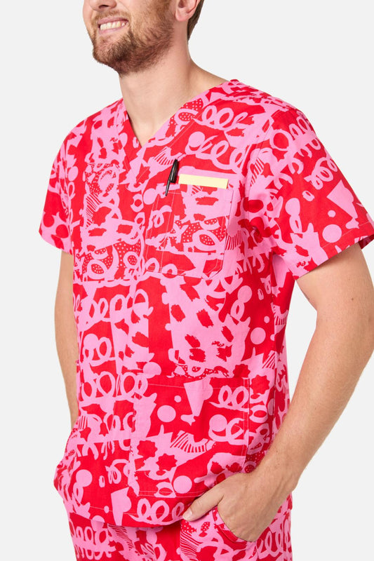 Gorman - Curls Scrub Set - pink