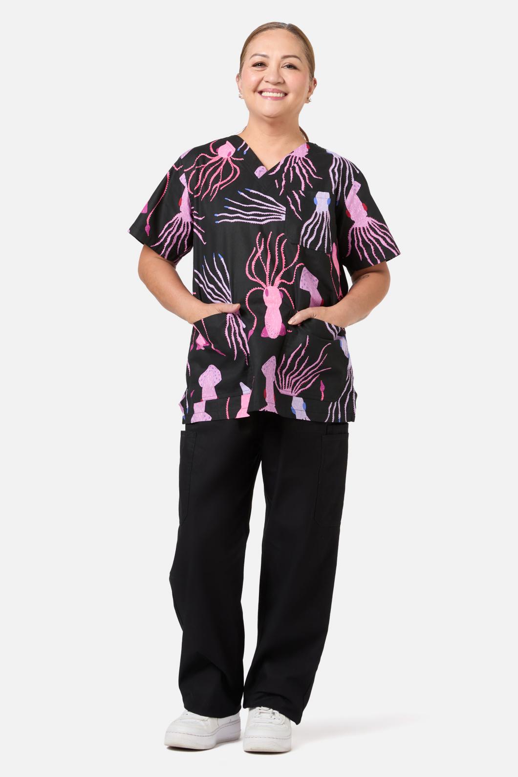 Gorman - Giant Squid Scrub Set - black