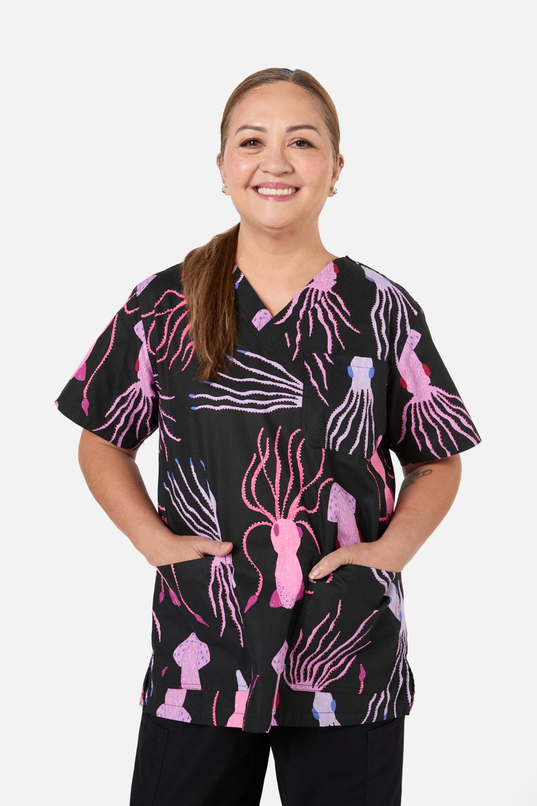 Gorman - Giant Squid Scrub Set - black