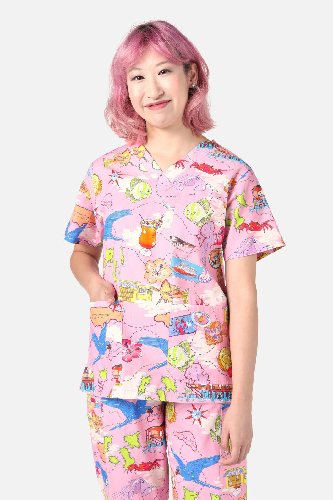 Gorman - Souvenir Scrub Set - pink