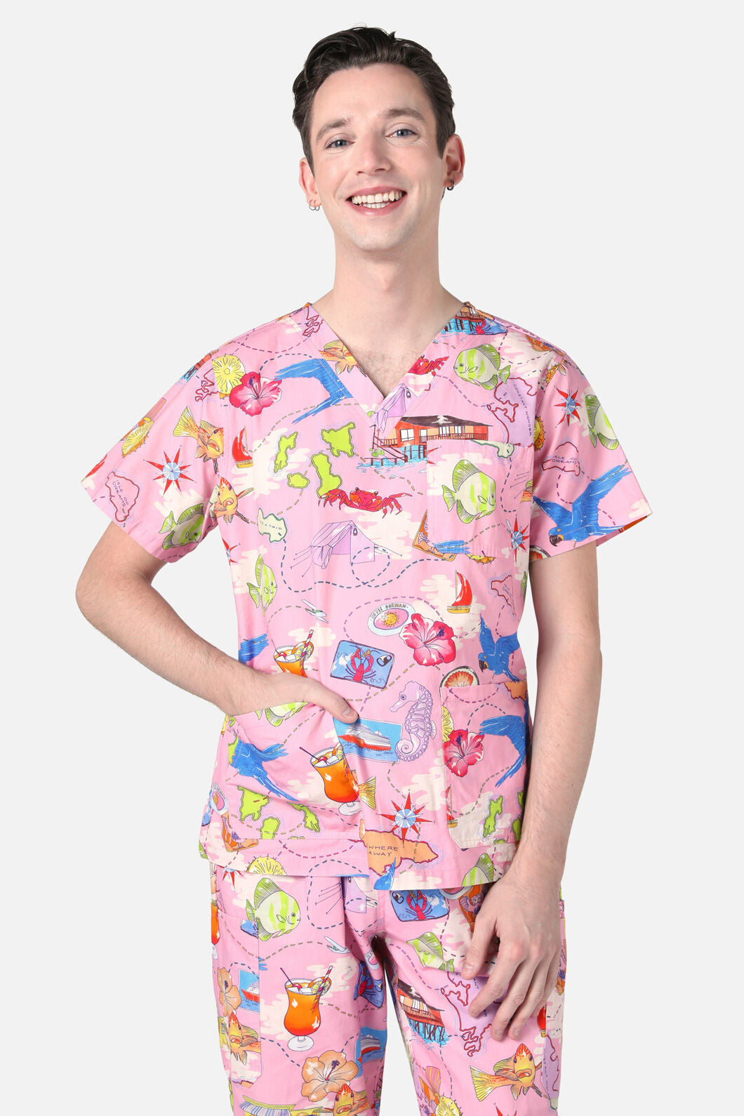 Gorman - Souvenir Scrub Set - pink